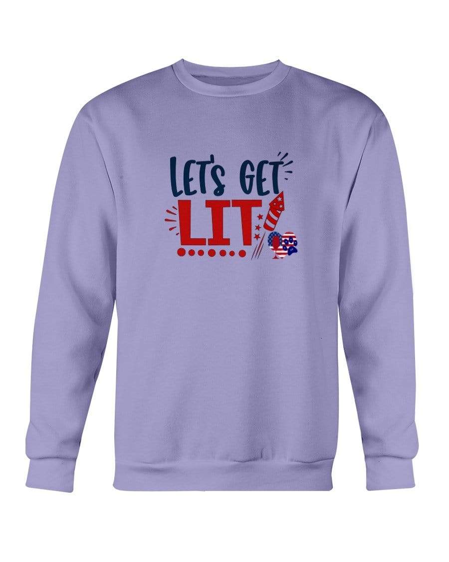 Sweatshirts Violet / S Winey Bitches Co "Let Get Lit" Sweatshirt - Crew WineyBitchesCo