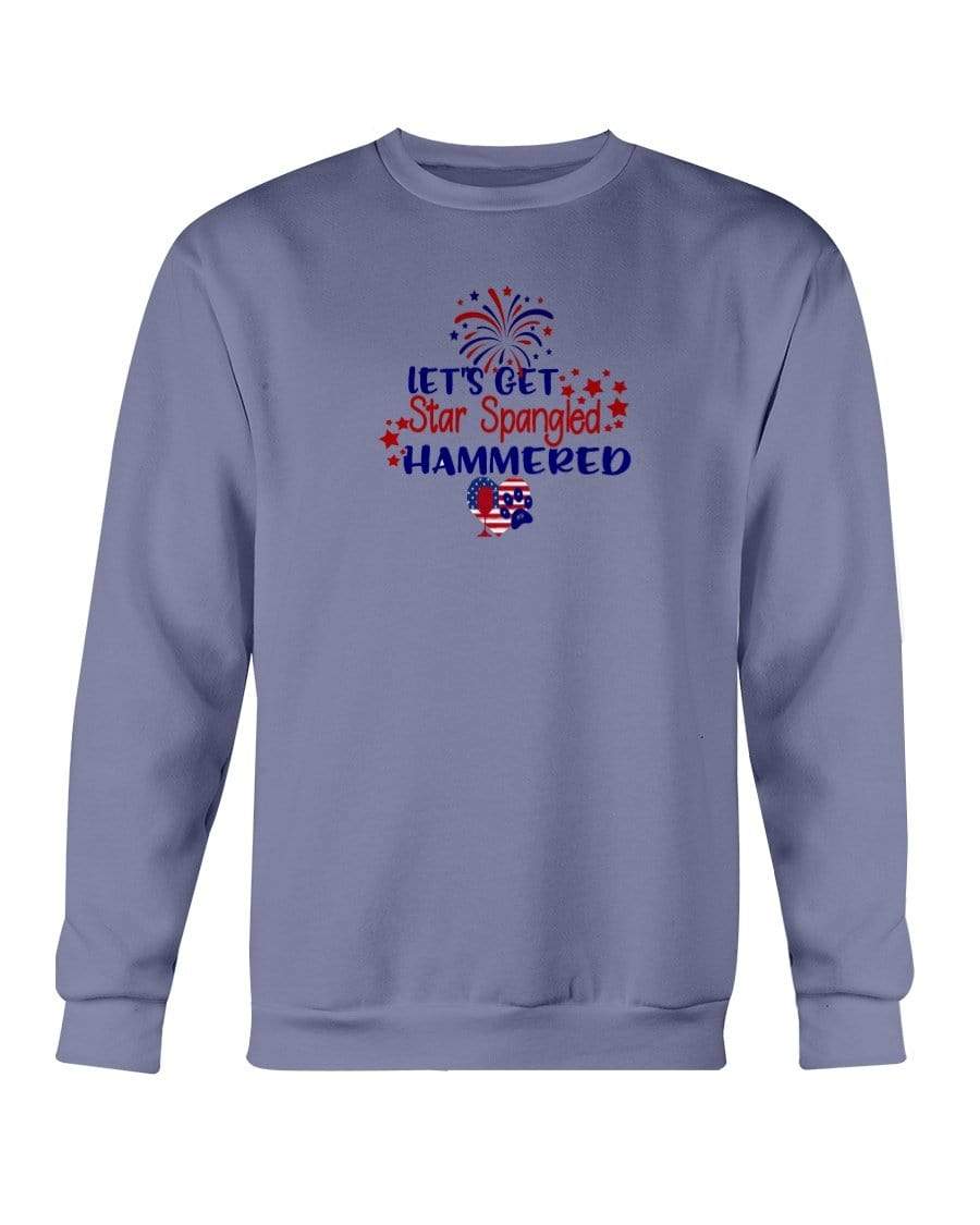 Sweatshirts Violet / S Winey Bitches Co "Let's Get Star Spangled Hammered" Sweatshirt - Crew WineyBitchesCo