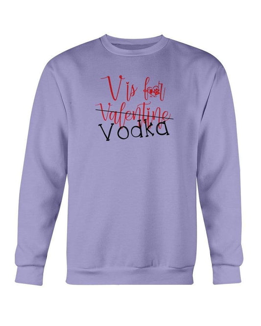 Sweatshirts Violet / S Winey Bitches Co "V is for Vodka" Crewneck Sweatshirt WineyBitchesCo