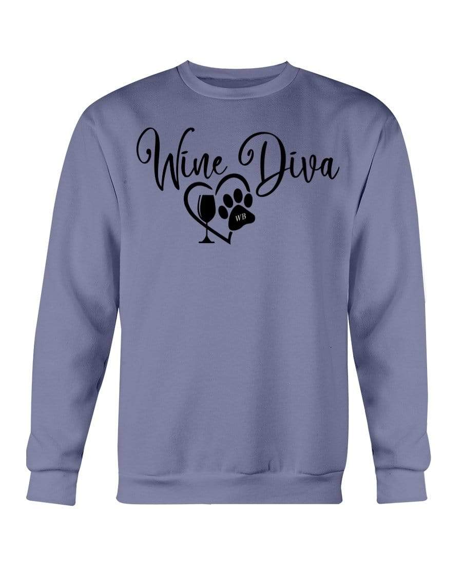 Sweatshirts Violet / S Winey Bitches Co "Wine Diva 2" Sweatshirt - Crew WineyBitchesCo