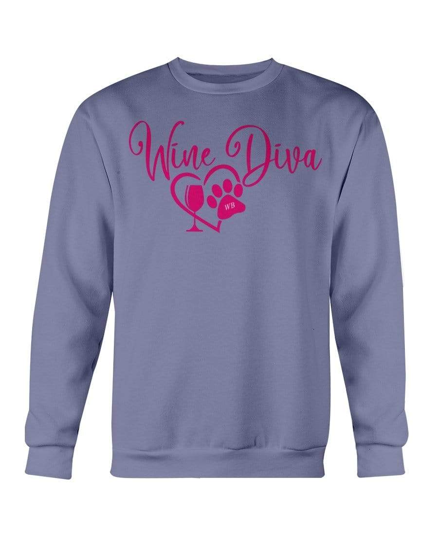 Sweatshirts Violet / S Winey Bitches Co "Wine Diva 2" Sweatshirt - Crew WineyBitchesCo