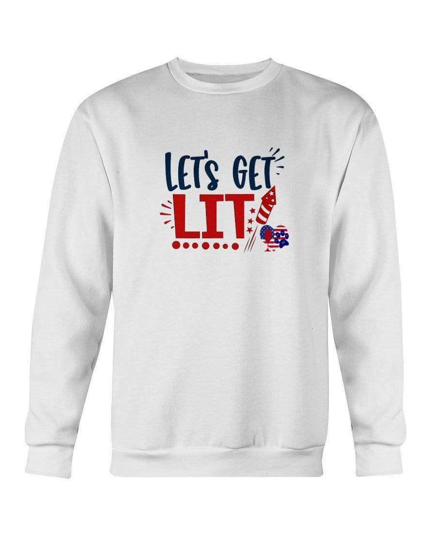 Sweatshirts White / S Winey Bitches Co "Let Get Lit" Sweatshirt - Crew WineyBitchesCo