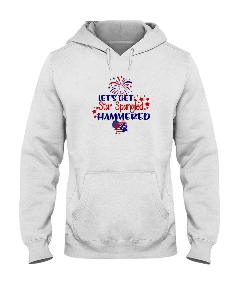 Sweatshirts White / S Winey Bitches Co "Let's Get Star Spangled Hammered" 50/50 Hoodie WineyBitchesCo