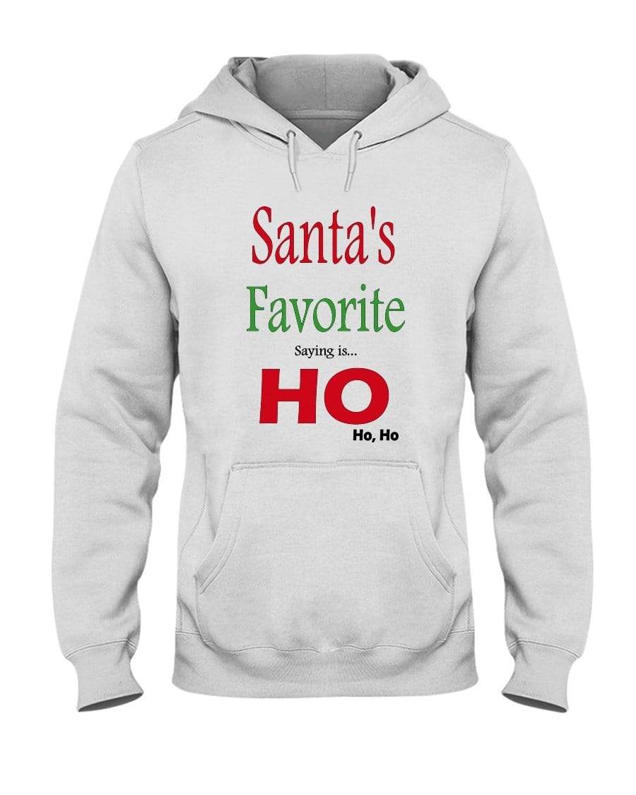 Sweatshirts White / S Winey Bitches Co "Santa's Favorite Saying" 50/50 Hoodie WineyBitchesCo