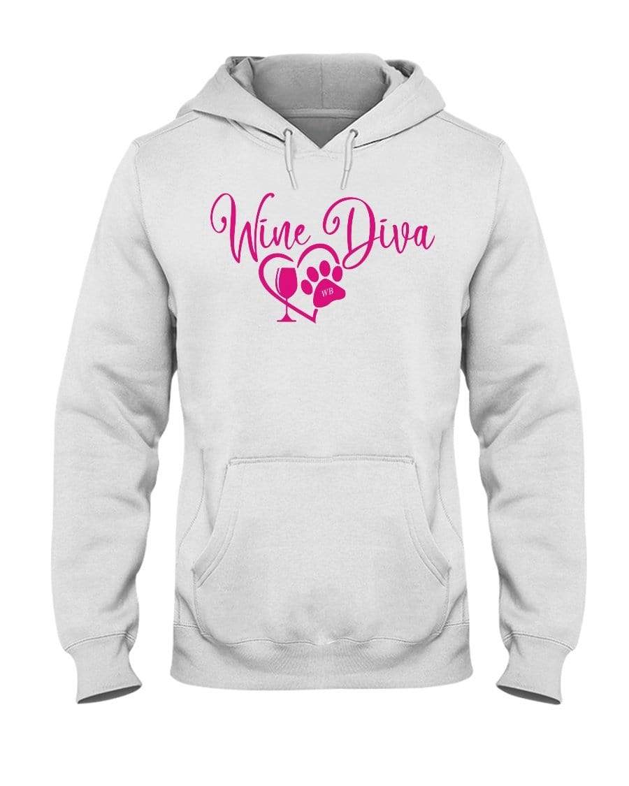 Sweatshirts White / S Winey Bitches Co "Wine Diva 2" 50/50 Hoodie WineyBitchesCo