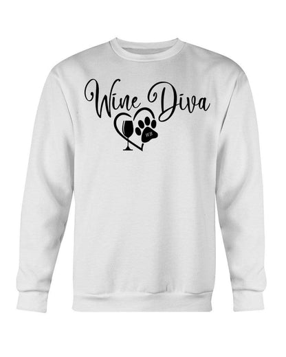 Sweatshirts White / S Winey Bitches Co "Wine Diva 2" Sweatshirt - Crew WineyBitchesCo