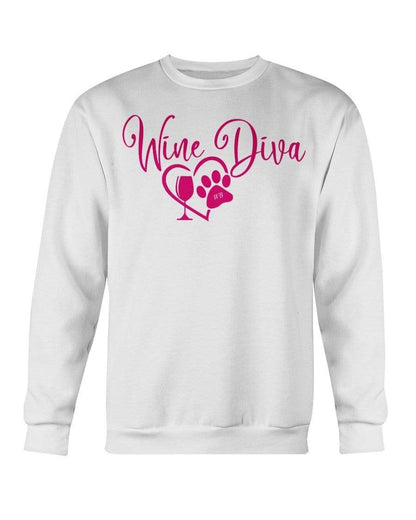 Sweatshirts White / S Winey Bitches Co "Wine Diva 2" Sweatshirt - Crew WineyBitchesCo