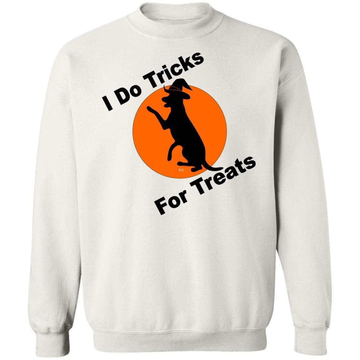 Sweatshirts White / S WineyBitches.Co "I Do Tricks For Treats" Dog-Crewneck Pullover Sweatshirt  8 oz. WineyBitchesCo