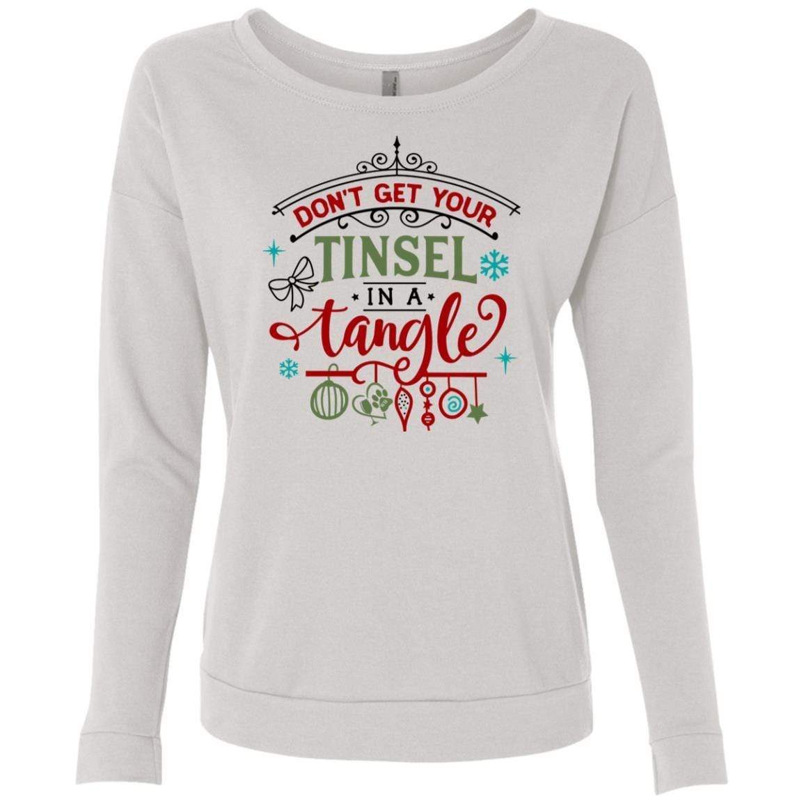 Sweatshirts White / S WineyBitches.Co Ladies' "Don't Get Your Tinsel In A Tangle" French Terry Scoop WineyBitchesCo