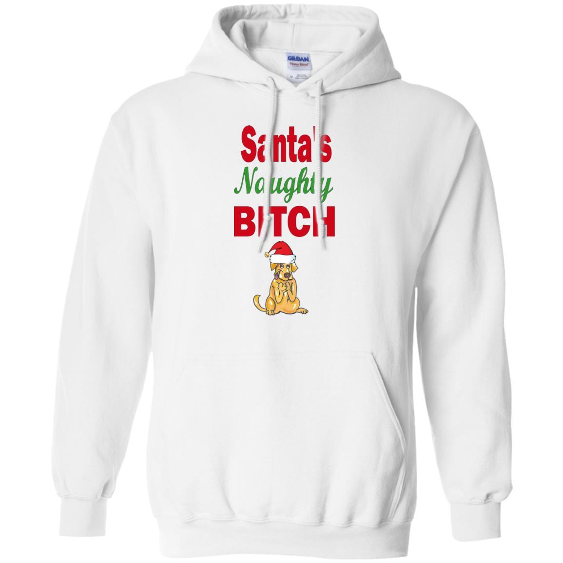 Sweatshirts White / S WineyBitches.co Santa's Naughty Bitch-Jazzy Pullover Hoodie WineyBitchesCo