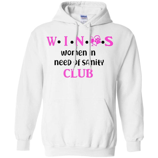 Sweatshirts White / S WineyBitches.Co WINOS Club Pullover Hoodie 8 oz. (Pink Lettering) WineyBitchesCo