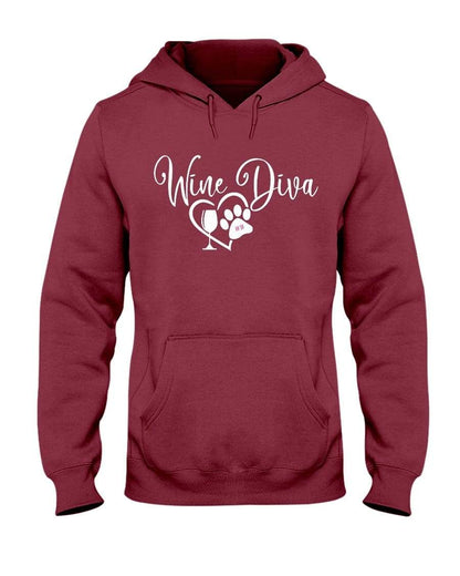 Sweatshirts Winey Bitches Co "Wine Diva 2" 50/50 Hoodie WineyBitchesCo