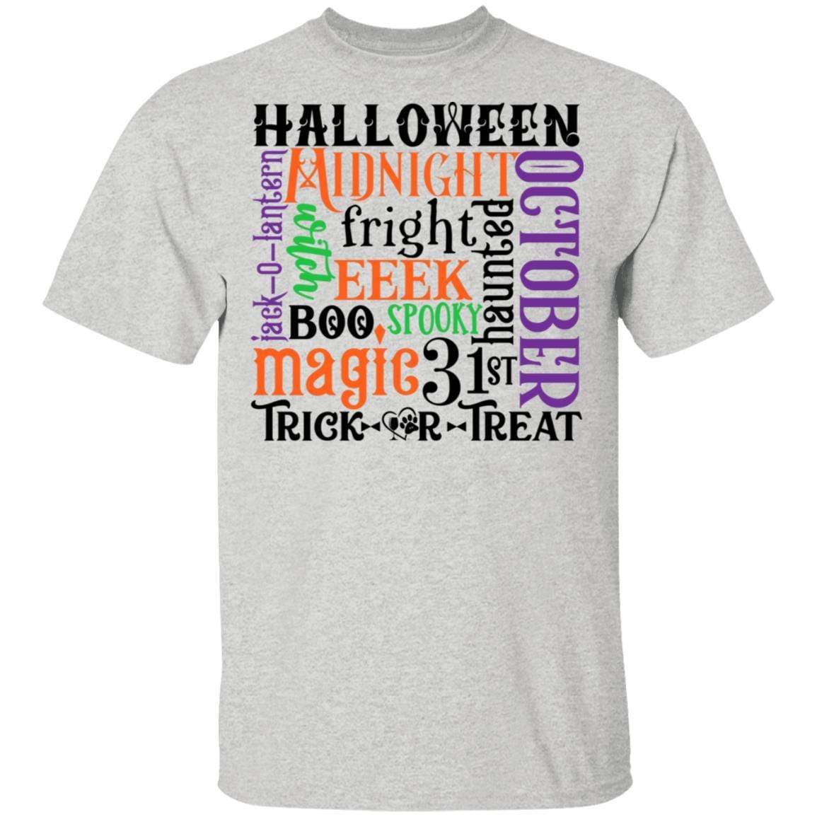 T-Shirts Ash / S Winey Bitches Co "Halloween Word Jumble" 5.3 oz. T-Shirt WineyBitchesCo