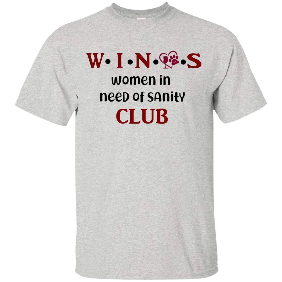 T-Shirts Ash / S WineyBitches.Co WINOS Club Ultra Cotton T-Shirt (Burg Lettering) WineyBitchesCo