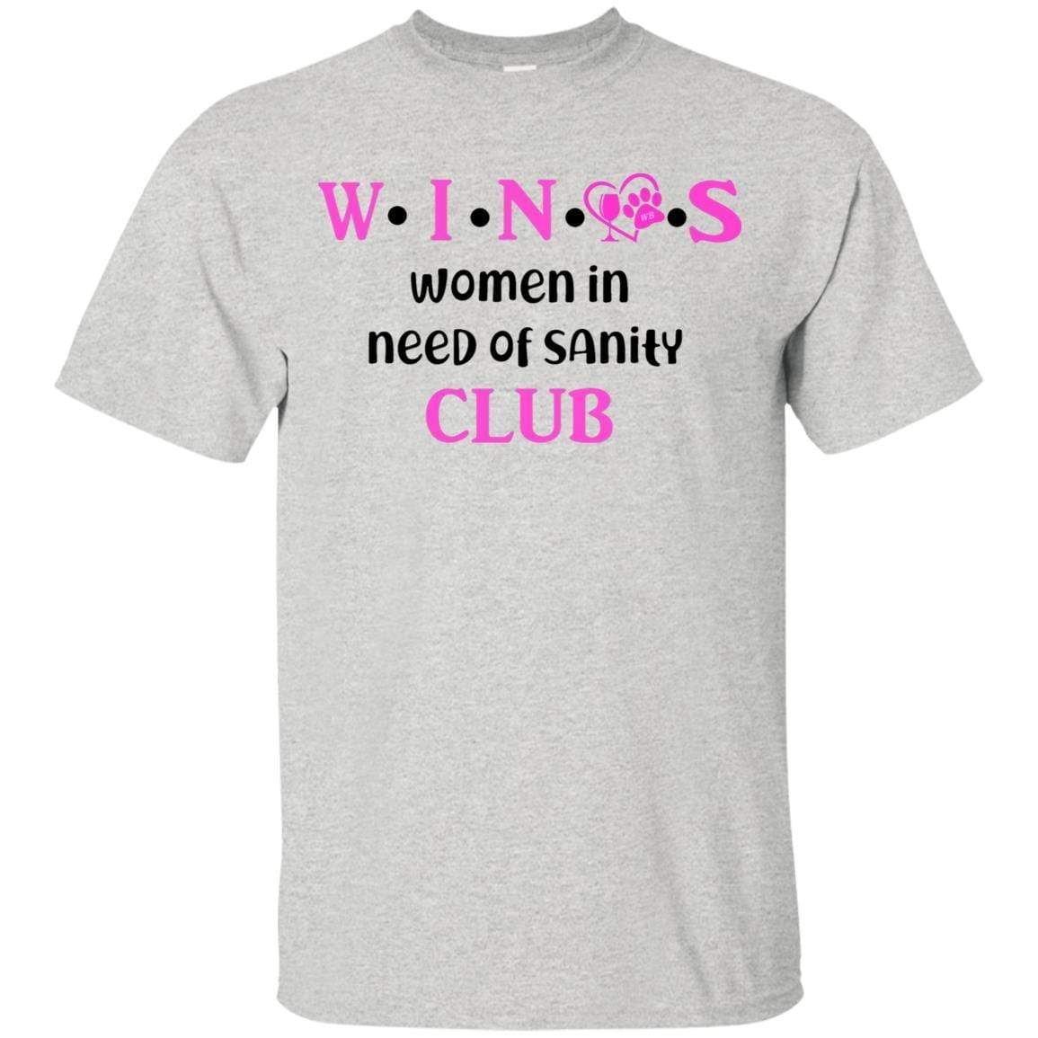 T-Shirts Ash / S WineyBitches.Co WINOS Club Ultra Cotton T-Shirt (Pink Lettering) WineyBitchesCo