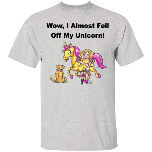 T-Shirts Ash / S WineyBitches.co "Wow I Almost Fell Off My Unicorn Ultra Cotton T-Shirt WineyBitchesCo