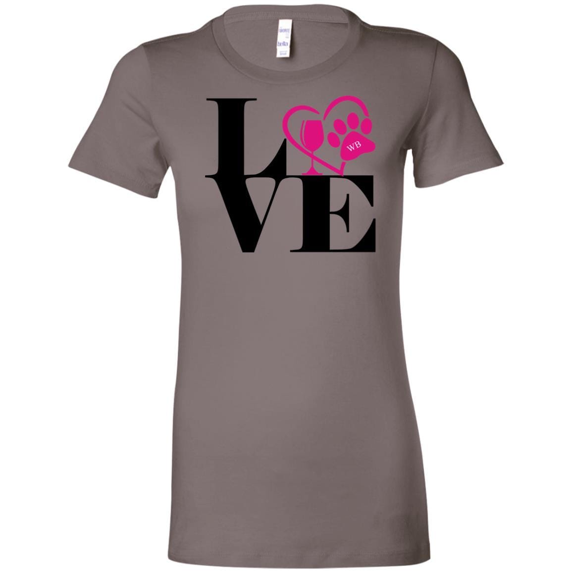 T-Shirts Asphalt / S WineyBitches.Co "Love Paw 2" Ladies' Favorite T-Shirt WineyBitchesCo