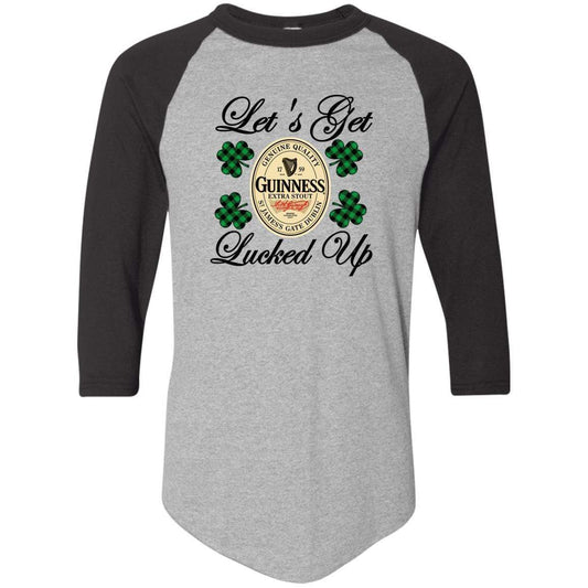 T-Shirts Athletic Heather/Black / S Winey Bitches Co Colorblock Raglan Jersey WineyBitchesCo