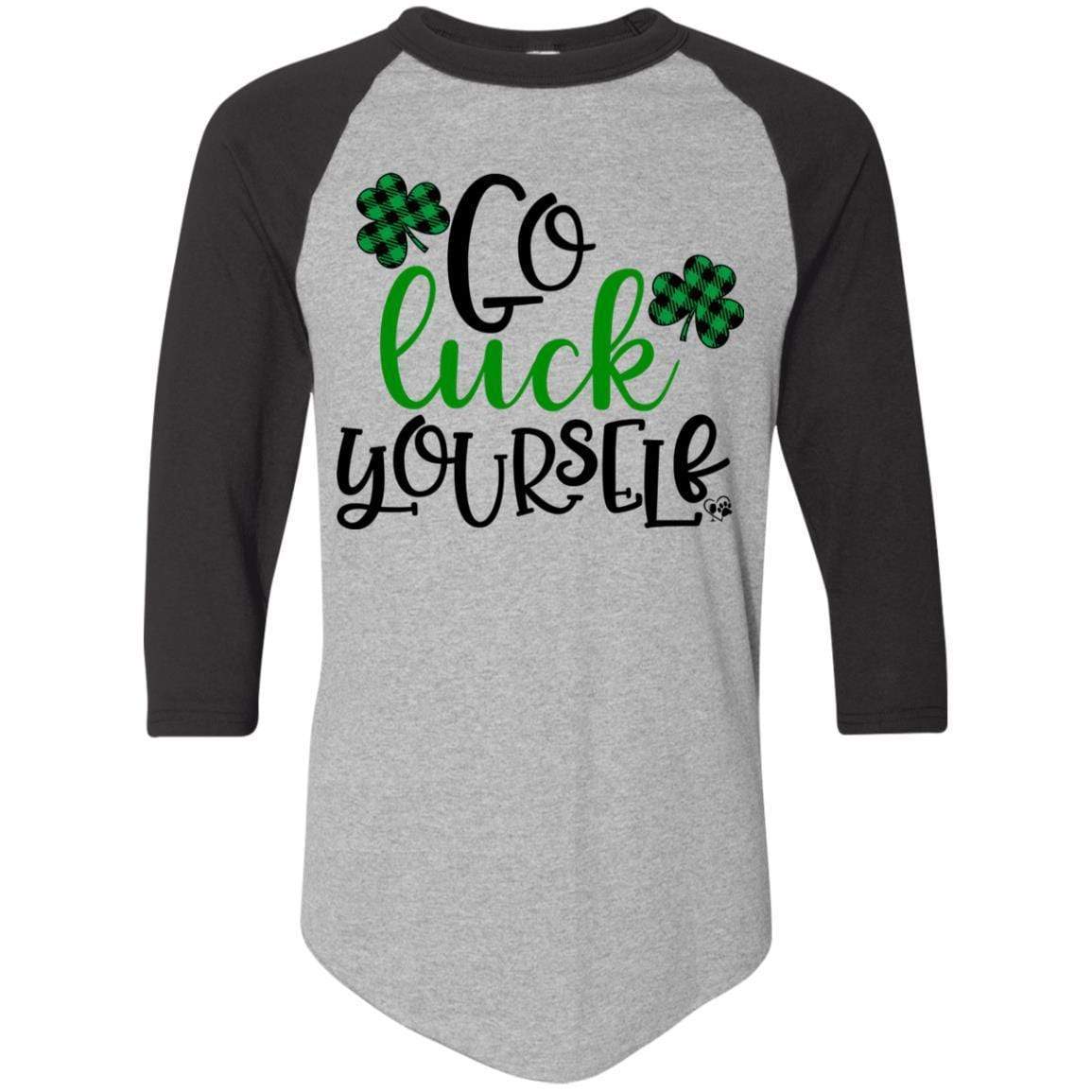 T-Shirts Athletic Heather/Black / S Winey Bitches Co Colorblock Raglan Jersey WineyBitchesCo
