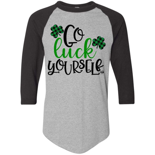 T-Shirts Athletic Heather/Black / S Winey Bitches Co Colorblock Raglan Jersey WineyBitchesCo