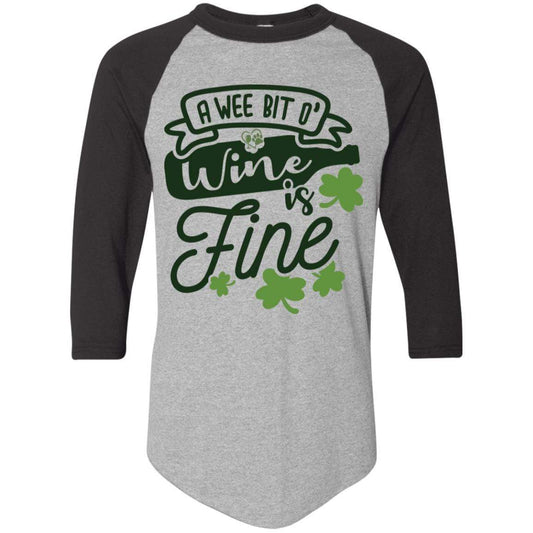 T-Shirts Athletic Heather/Black / S Winey Bitches Co Colorblock Raglan Jersey WineyBitchesCo