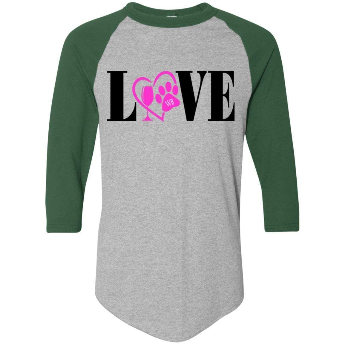 T-Shirts Athletic Heather/Dark Green / S WineyBitches.co Colorblock Raglan Jersey WineyBitchesCo