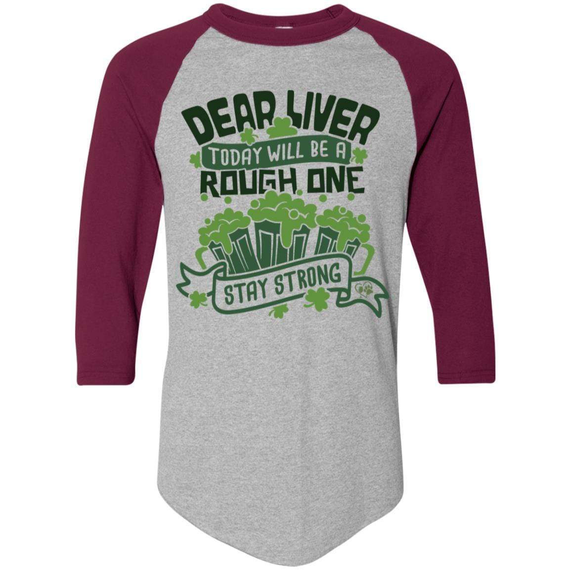 T-Shirts Athletic Heather/Maroon / S Winey Bitches Co Colorblock Raglan Jersey WineyBitchesCo
