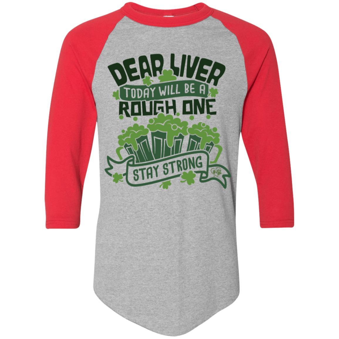 T-Shirts Athletic Heather/Red / S Winey Bitches Co Colorblock Raglan Jersey WineyBitchesCo