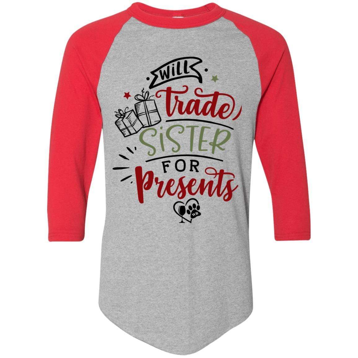 T-Shirts Athletic Heather/Red / S WineyBitches.Co Colorblock Raglan Jersey WineyBitchesCo