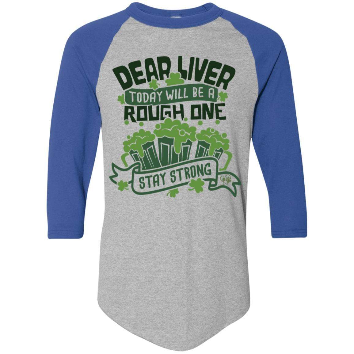 T-Shirts Athletic Heather/Royal / S Winey Bitches Co Colorblock Raglan Jersey WineyBitchesCo