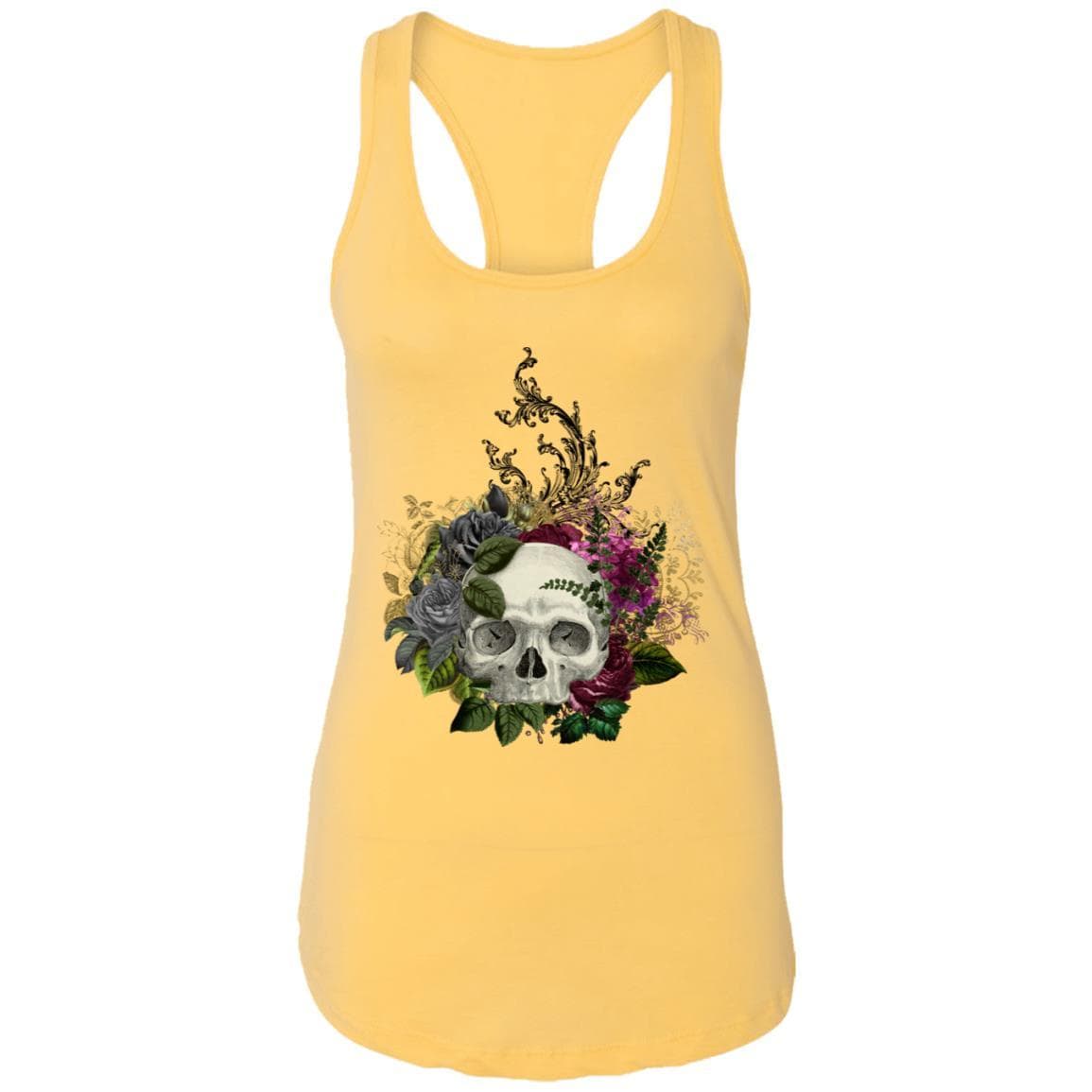 T-Shirts Banana Cream / X-Small Winey Bitches Co Skull Design #1 Ladies Ideal Racerback Tank WineyBitchesCo
