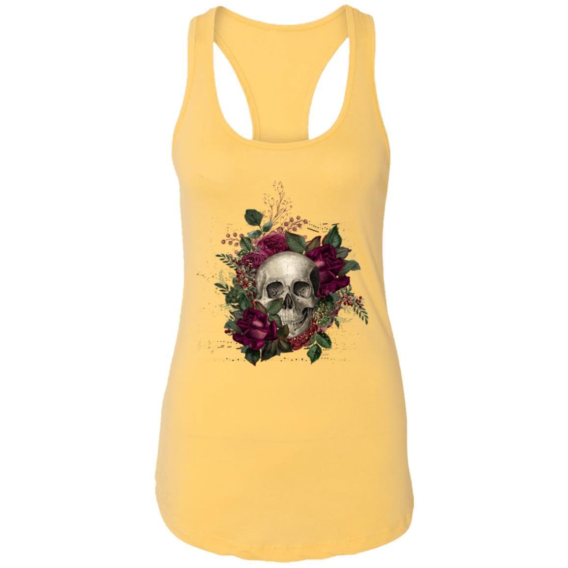 T-Shirts Banana Cream / X-Small Winey Bitches Co Skull Design #2 Ladies Ideal Racerback Tank WineyBitchesCo