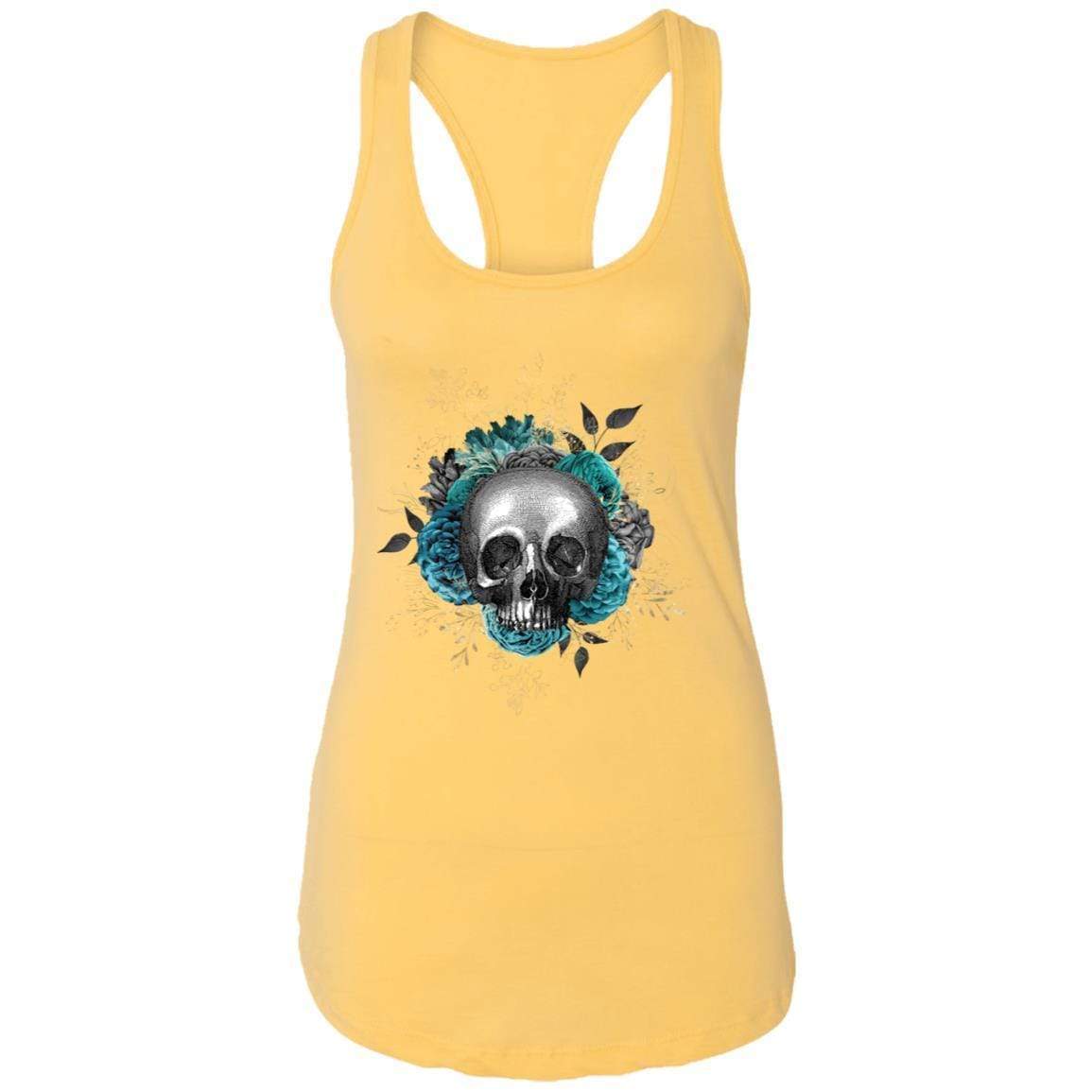 T-Shirts Banana Cream / X-Small Winey Bitches Co Skull Design #3 Ladies Ideal Racerback Tank WineyBitchesCo