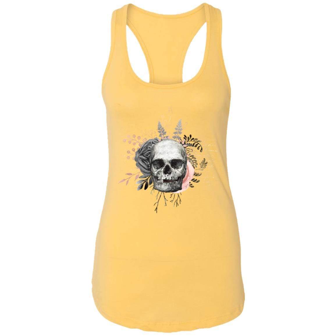 T-Shirts Banana Cream / X-Small Winey Bitches Co Skull Design #4 Ladies Ideal Racerback Tank WineyBitchesCo