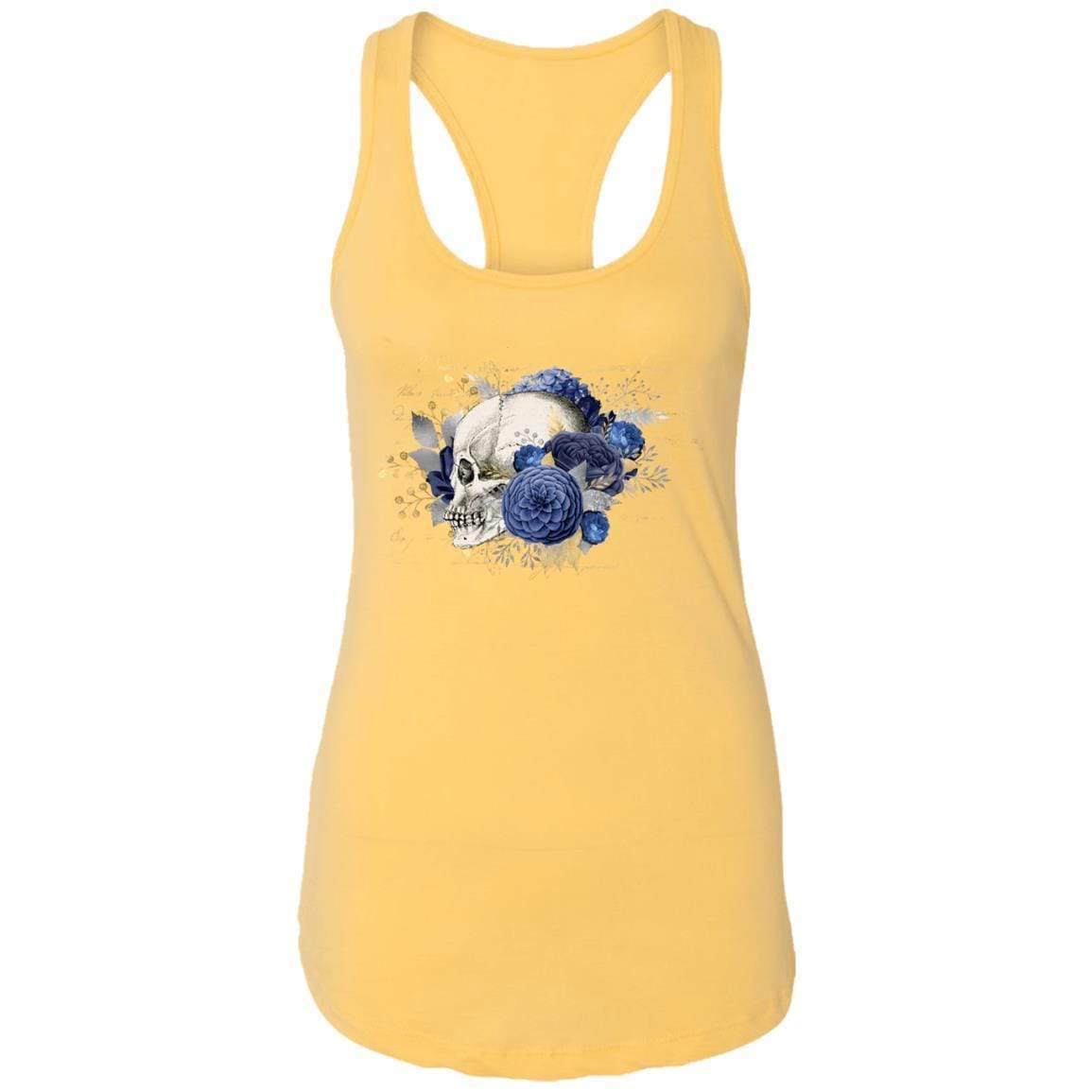 T-Shirts Banana Cream / X-Small Winey Bitches Co Skull Design #5 Ladies Ideal Racerback Tank WineyBitchesCo