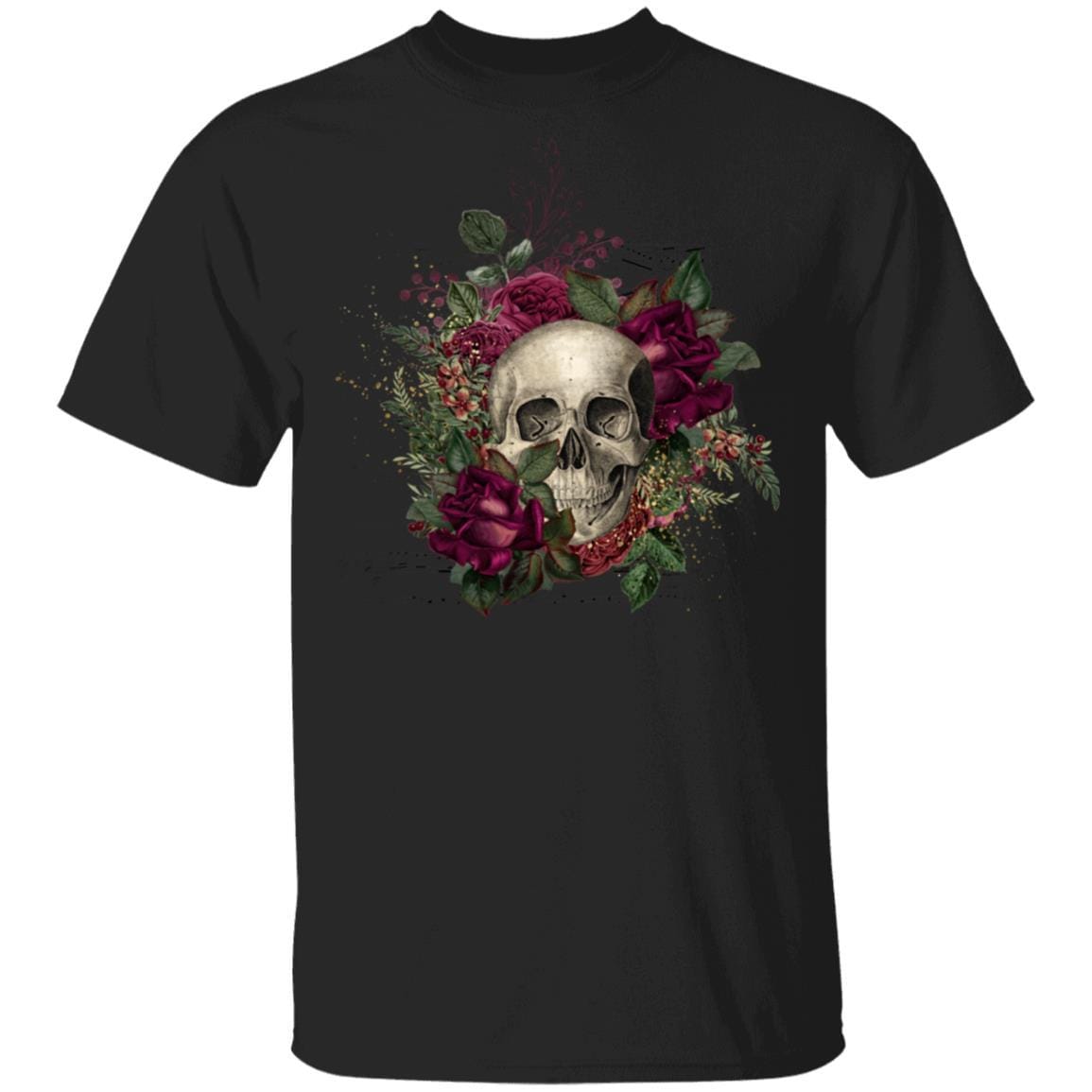 T-Shirts Black / S Winey Bitches Co Skull Design #2 5.3 oz. T-Shirt WineyBitchesCo