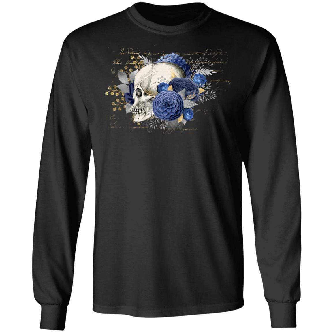 T-Shirts Black / S Winey Bitches Co Skull Design #5 LS Ultra Cotton T-Shirt WineyBitchesCo