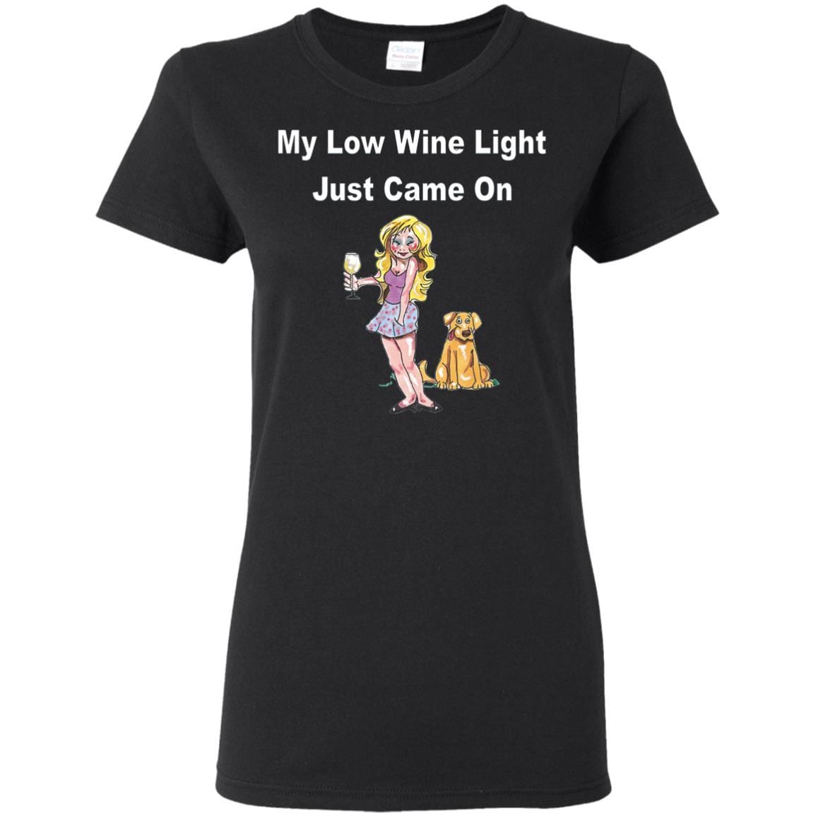T-Shirts Black / S WineyBitches.co 'Low Wine Light" Ladies' 5.3 oz. T-Shirt WineyBitchesCo