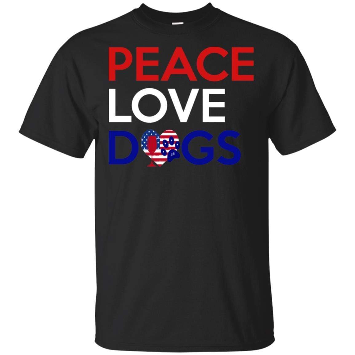 T-Shirts Black / S WineyBitches.Co Peace Love Dog Ultra Cotton T-Shirt WineyBitchesCo
