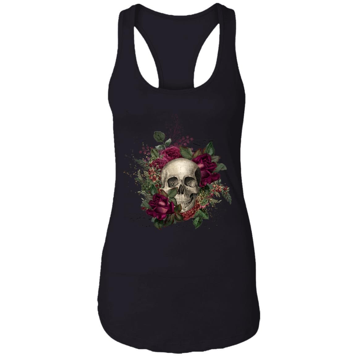 T-Shirts Black / X-Small Winey Bitches Co Skull Design #2 Ladies Ideal Racerback Tank WineyBitchesCo