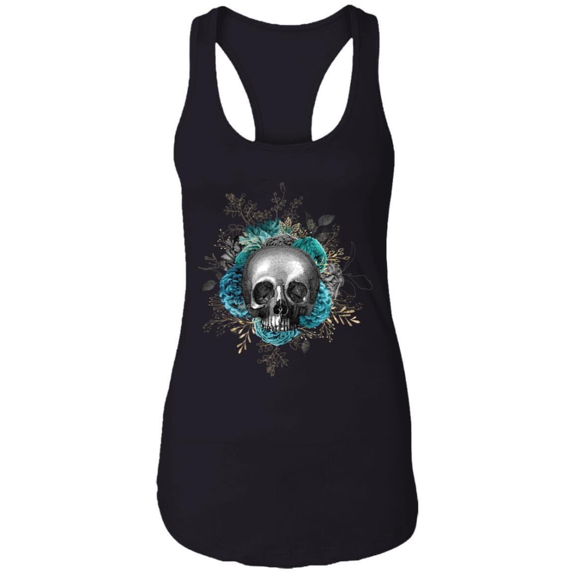 T-Shirts Black / X-Small Winey Bitches Co Skull Design #3 Ladies Ideal Racerback Tank WineyBitchesCo