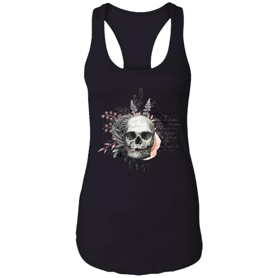 T-Shirts Black / X-Small Winey Bitches Co Skull Design #4 Ladies Ideal Racerback Tank WineyBitchesCo