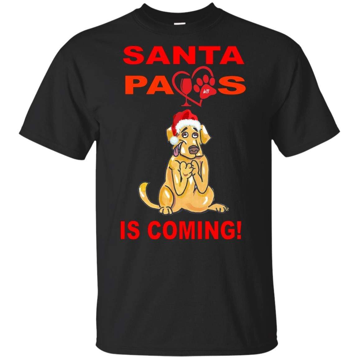 T-Shirts Black / YXS WineyBitches.co Santa Paws Is Coming Youth Ultra Cotton T-Shirt WineyBitchesCo