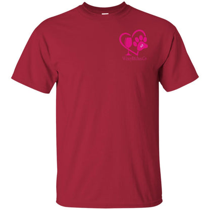 T-Shirts Cardinal / S WB " I Support Drink A Cup Save A Pup" Ultra Cotton T-Shirt Double graphics WineyBitchesCo