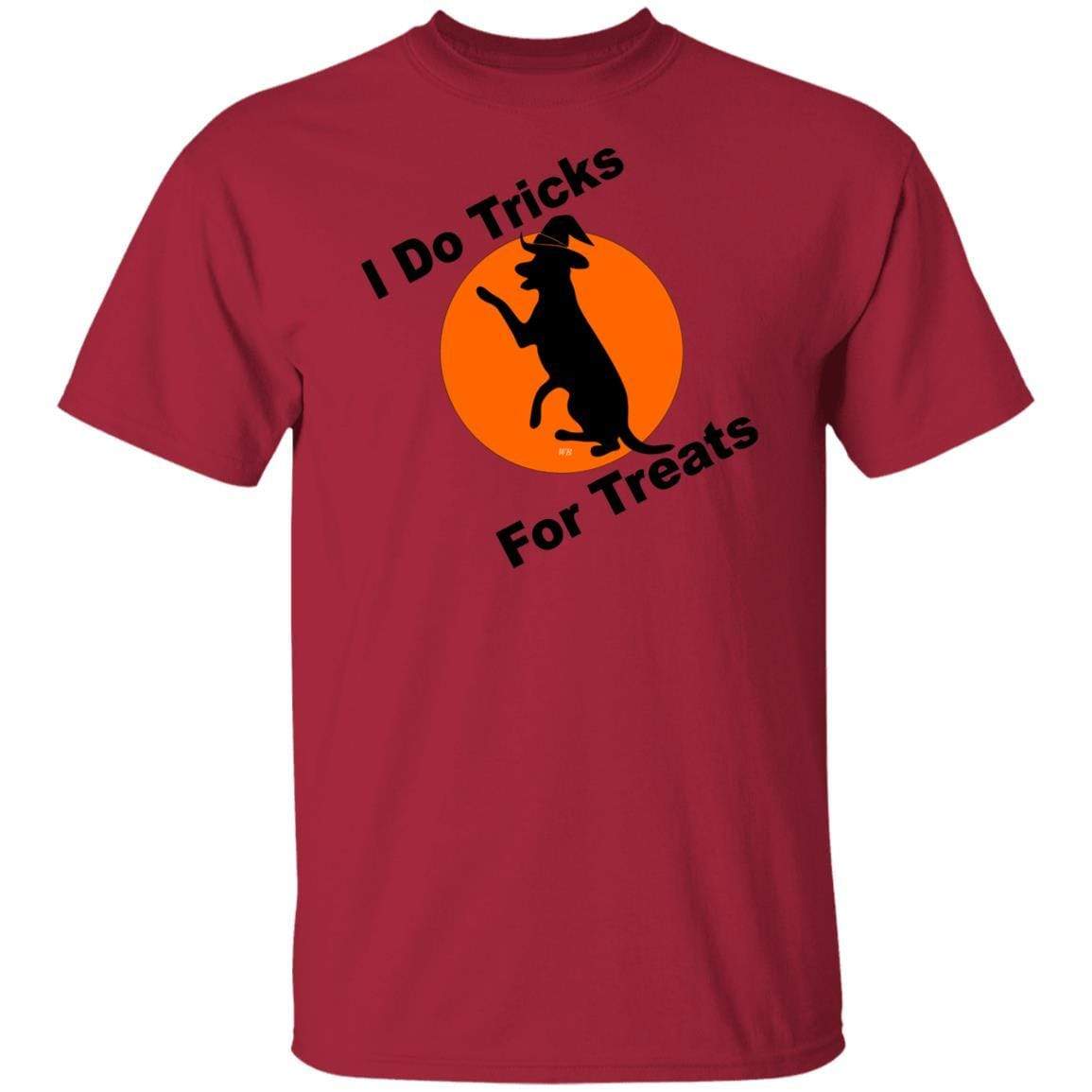 T-Shirts Cardinal / S WineyBitches.Co "I Do Tricks For Treats" Dog- Ultra Cotton T-Shirt WineyBitchesCo