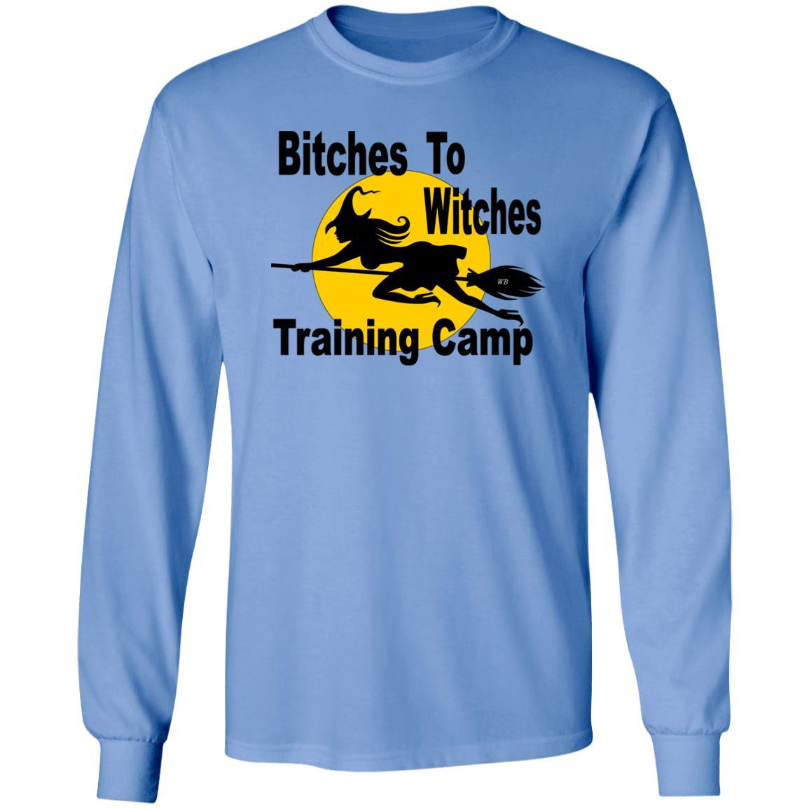 T-Shirts Carolina Blue / S WineyBitches.Co "Bitches To Witches Training Camp" LS Ultra Cotton T-Shirt WineyBitchesCo