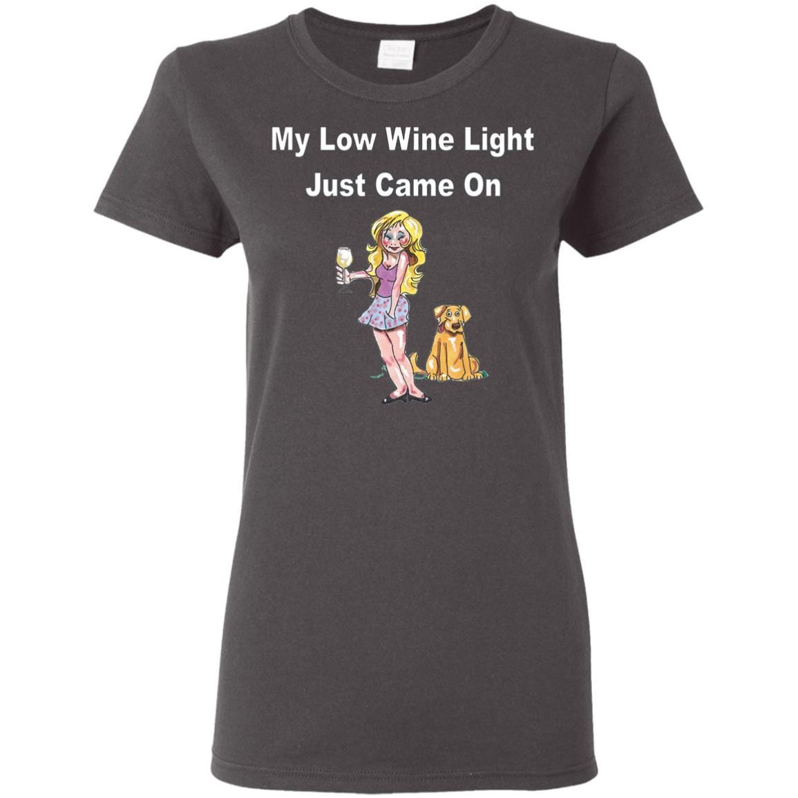 T-Shirts Charcoal / S WineyBitches.co 'Low Wine Light" Ladies' 5.3 oz. T-Shirt WineyBitchesCo