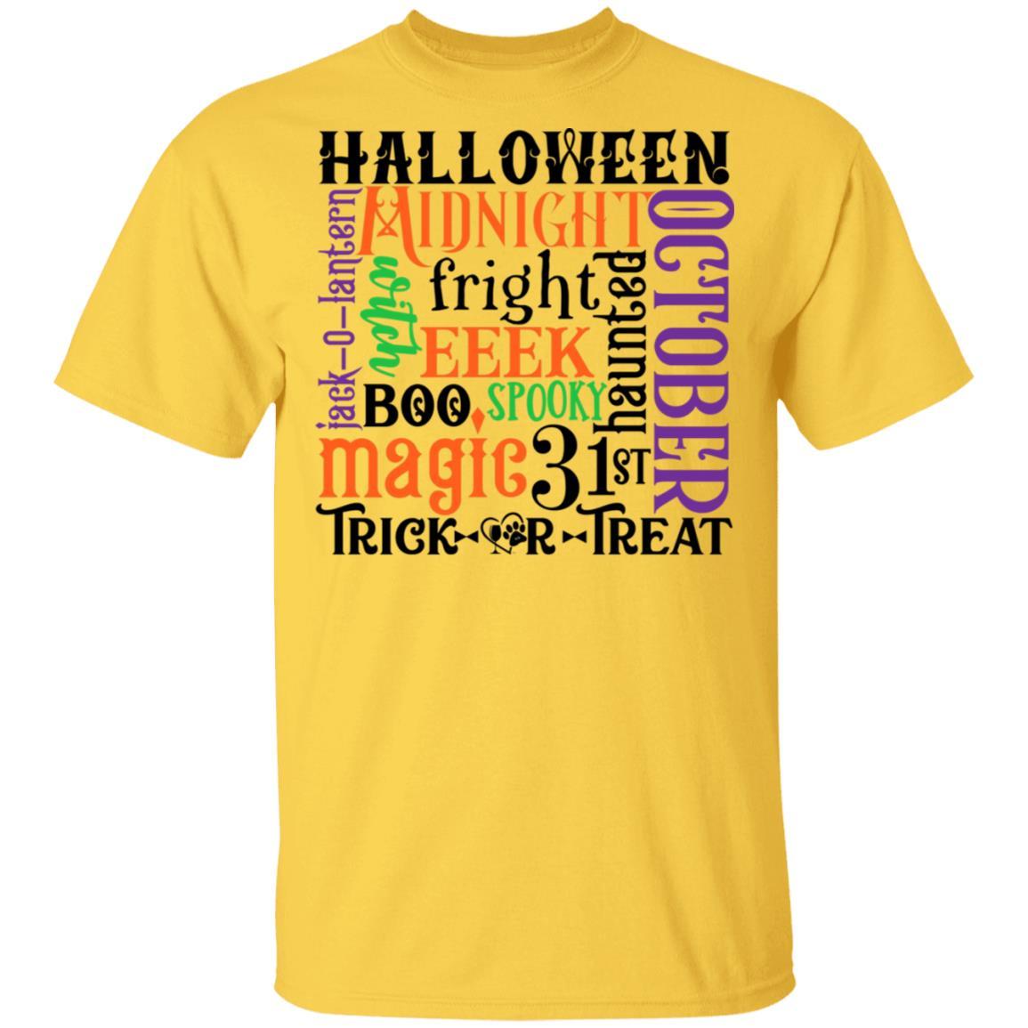 T-Shirts Daisy / S Winey Bitches Co "Halloween Word Jumble" 5.3 oz. T-Shirt WineyBitchesCo