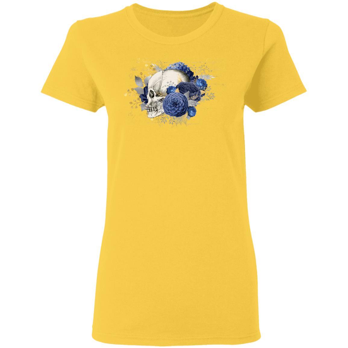 T-Shirts Daisy / S Winey Bitches Co Skull Design #4 Ladies' 5.3 oz. T-Shirt WineyBitchesCo