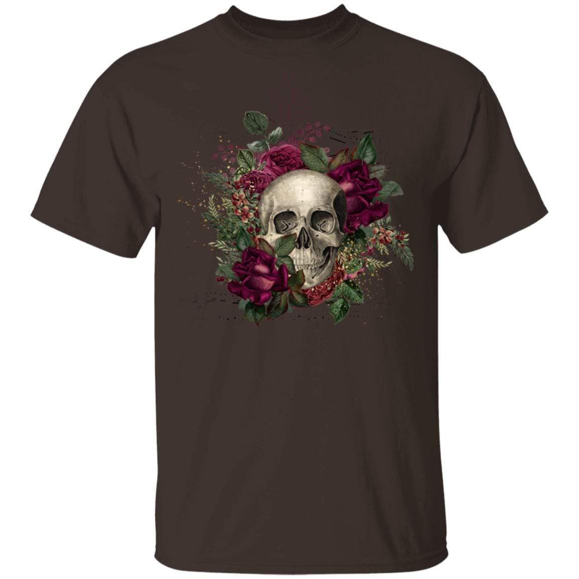 T-Shirts Dark Chocolate / S Winey Bitches Co Skull Design #2 5.3 oz. T-Shirt WineyBitchesCo